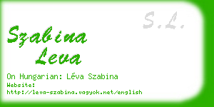 szabina leva business card